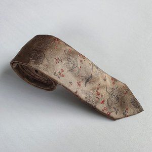 PRADA Unique Wildcat Print Silk Tie